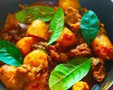 A picture of step 7 of Gandhoraj Chicken/Murgi(Kaffir Lime flavoured Chicken Curry).