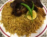 A picture of step 8 of Mandi lamb and rice.