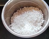 A picture of step 1 of Sabudana puri.