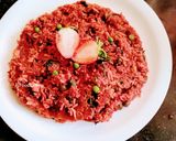A picture of step 3 of Beetroot, Green Peas Pulao.