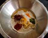 A picture of step 2 of Bathua Lachcha Paratha.