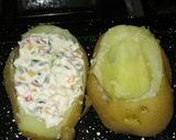 Foto del paso 4 de la receta: Pollo a la pizza con zapallo y papas rellenas y chinchulines