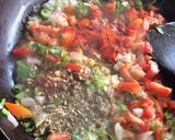 A picture of step 2 of Spinach rice with tomato basil salsa.