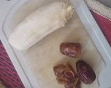 Foto langkah ke 2 dari resep Sari jeruk topping kurma pisang.