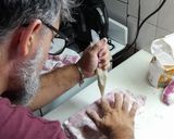 Foto del paso 5 de la receta: Ravioles de remolacha con relleno de pera y queso azul