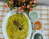 A picture of step 4 of Matar pulao.