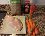 Foto del paso 1 de la receta: Salteado de lentejas con pollo y verduras con un toque de curry