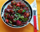 A picture of step 5 of Indo Chinese Potato Manchurian.