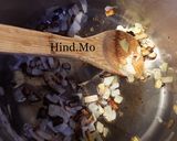 A picture of step 5 of Mujadara (Rice with Lentils and Caramelized Onions).