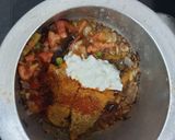 A picture of step 5 of Mutton keema.