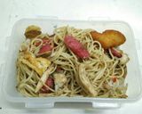 Foto langkah ke 5 dari resep Spaghetti Aglio Olio Lada Hitam.