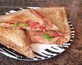 A picture of step 3 of Brown bread vegan sandwich 😋.