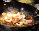 A picture of step 6 of Shrimp with Shiitake Mushrooms, Chinese Eggplant, and Chinese Noodles.