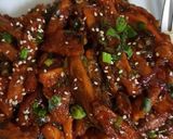 A picture of step 7 of Honey Chilli Potato.