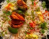 A picture of step 8 of Chicken Tikka Pulao.