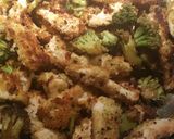A picture of step 4 of Chicken and broccoli with white rice.