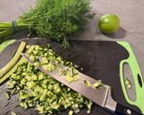 Lazac mousse zöldcitromos-uborkatartárral recept fázis 3 fotója