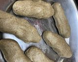 A picture of step 4 of Kambu flour pidi kolukattai/ pearl millet.