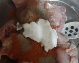 A picture of step 1 of Chicken bread rolls.