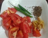 A picture of step 1 of Niramish Paneer.