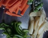 A picture of step 1 of Veg Kolhapuri.