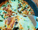Hình bước làm 6 của món Bánh pizza phô mai làm từ bắp cải