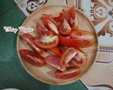 Hình bước làm 1 của món Bắp cải xào thịt & cà chua
