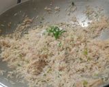 A picture of step 3 of Chinese fried rice and manchow soup.