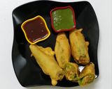 A picture of step 4 of Mirchi vada.