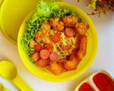 Foto langkah ke 4 dari resep Fettucini Aglio Olio with Dori Crispy.