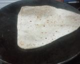 A picture of step 3 of Carrom Seeds Paratha with black chana chaat.