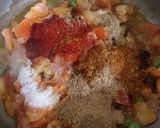 A picture of step 2 of Pav bhaji pulao.
