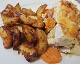 Joghurtban pácolt csirkemellfilé zöldségekkel recept fázis 10 fotója