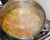 A picture of step 2 of Lentil Soup with Wheat Berries and Sausage.