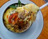 Foto langkah ke 2 dari resep Meat grill with eggs (debm/keto diet).