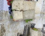 A picture of step 3 of One bite Chicken & Cucumber Sandwiches.