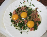 Foto del paso 3 de la receta: Tortilla de espinacas, jamón serrano y cebolla