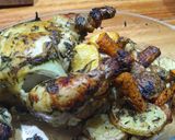 Foto del paso 6 de la receta: Pollo al spiedo en estragón y mostaza, papas, zanahorias asadas