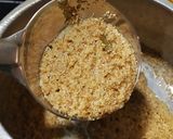 A picture of step 2 of Sindhi Bhatt. (sweet broken wheat).