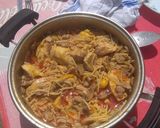Foto del paso 5 de la receta: Pollo con fideos