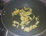A picture of step 2 of Bhendi masala simple and quick.
