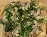 A picture of step 6 of Pear, Gorgonzola and Red Onion Pizza.