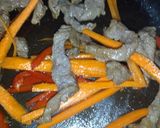 A picture of step 3 of Beef Stir-Fry with Russian Salad.