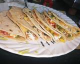 A picture of step 13 of Quesadillas in two different ways (Aloo/ vegetables).