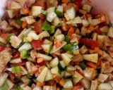 A picture of step 4 of Hot and spicy Chicken breast with weggies.