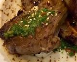 A picture of step 10 of Crispy lamb chops and a Cypriot salsa verde.