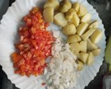 A picture of step 1 of Lasaniya batata, kathiyawad special.