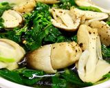 Hình bước làm 3 của món Canh Rau Dền Nấm Rơm Chay