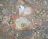 Foto del paso 14 de la receta: Alcauciles con guisantes, gambas y huevos