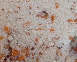 A picture of step 3 of Seffa (Mesfouf) with Dried Fruits and Nuts 💜.